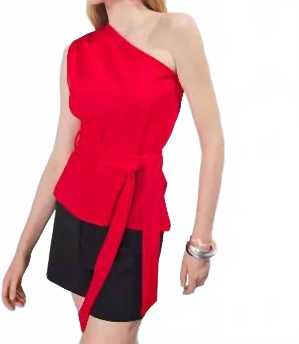 NEW NUDE LUCY amaya cupro tie top in vermillion